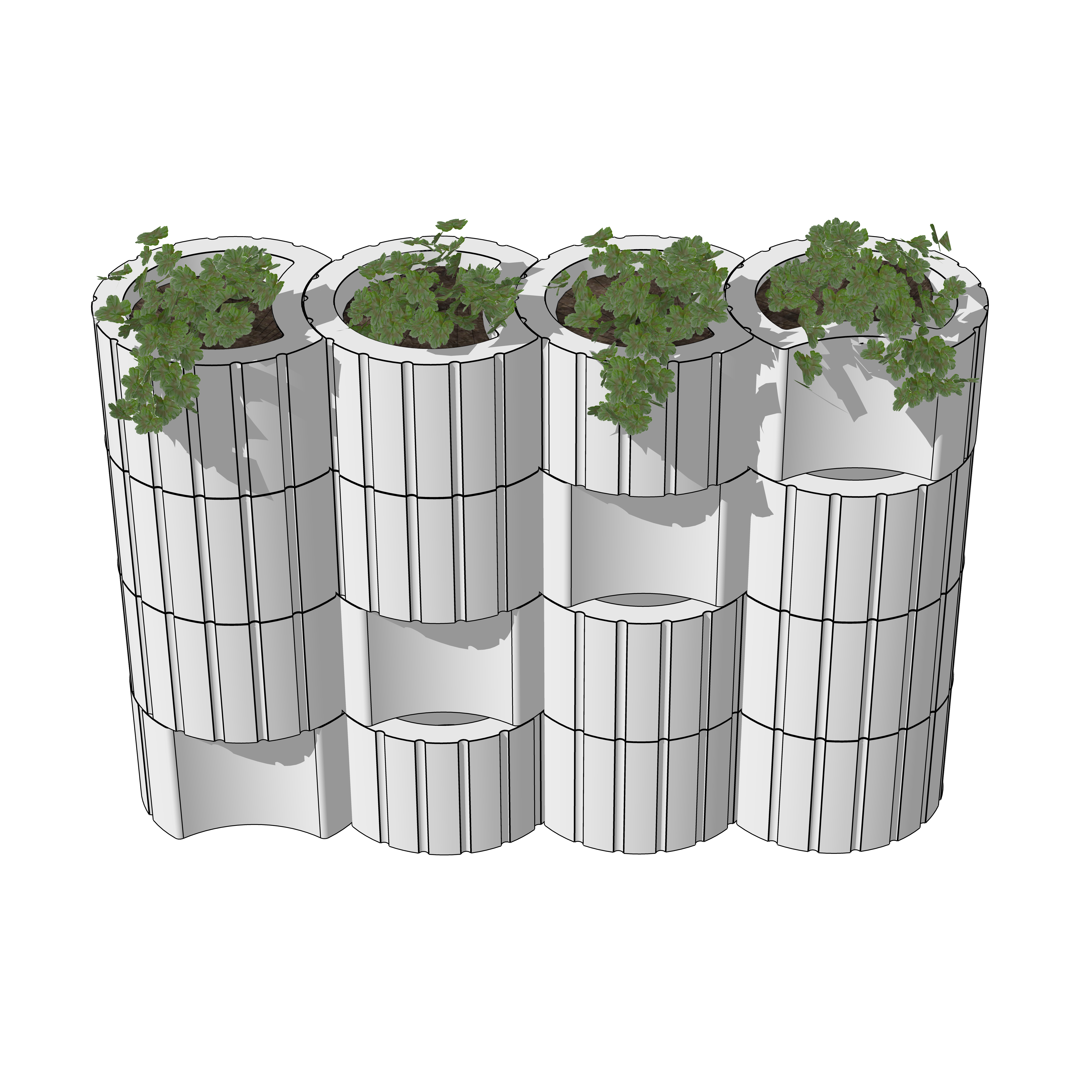 Ogrodzenia i elementy murowe Gazony